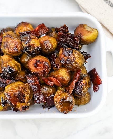 Maple Glazed Brussels Sprouts with Bacon