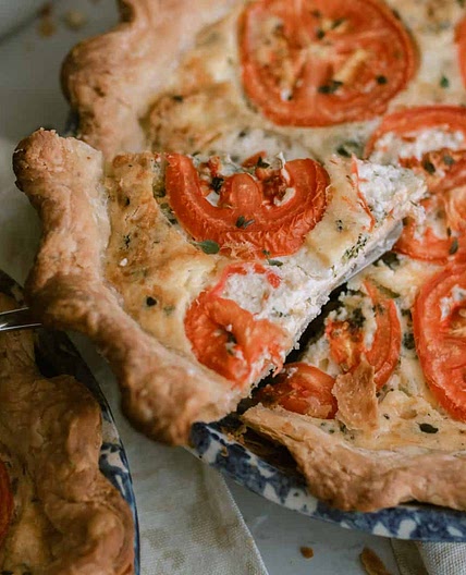 Broccoli Goat Cheese Quiche