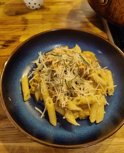 Pumpkin sausage pasta