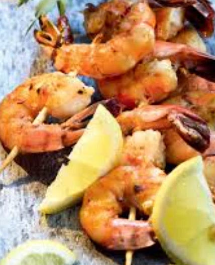 Gambas con hierbas