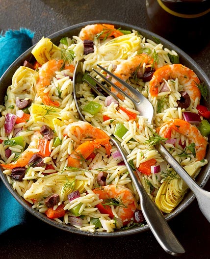 Mediterranean Shrimp Orzo Salad