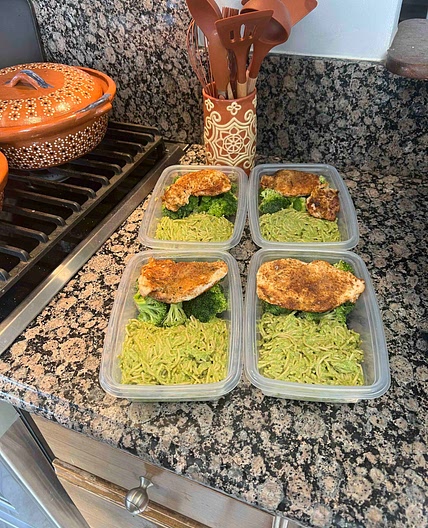 ESPAGUETI VERDE MEAL PREP
