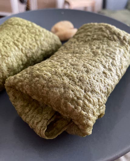 Spinach vegan tortilla
