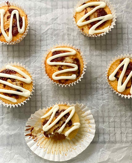 56 Calorie Cinnamon Roll Muffins