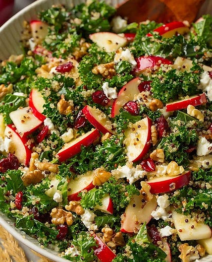 Kale and apple quinoa salad