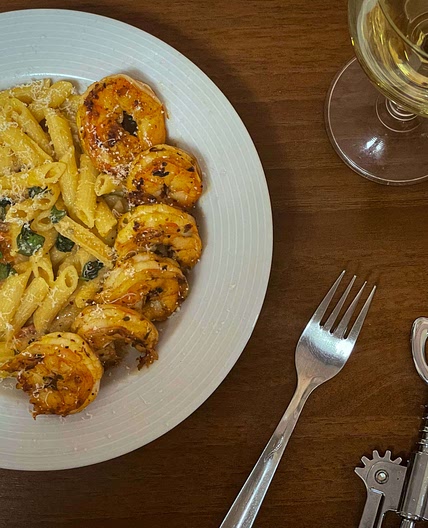  ONE POT: Spicy Vodka Sauce Shrimp Pasta