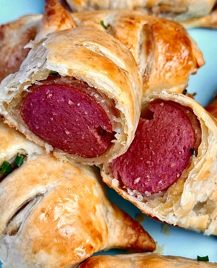 Spicy Mustard Sausage Rolls - Only 4 Ingredients 