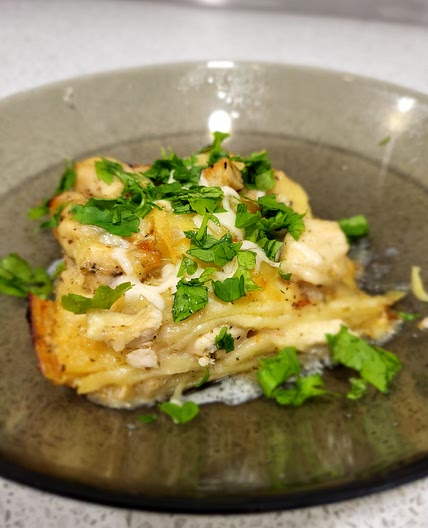 Chicken Alfredo lasagna