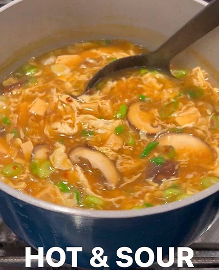 🔥 Save this hot &amp; sour soup recipe! This classic Chinese tak
