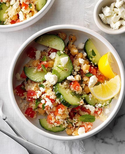 Couscous Tabbouleh with Fresh Mint & Feta