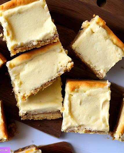 Banana pudding cheesecake bars with oatmeal banana crust