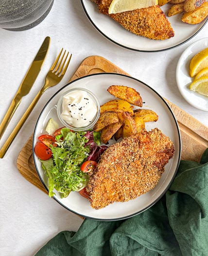 Air Fryer Chicken Schnitzel