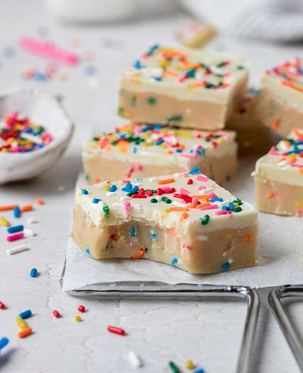 Birthday Cake Cookie Dough Bars