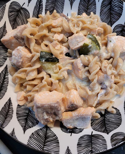 One pot pasta saumon courgettes