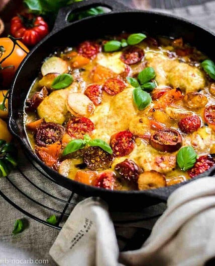 Tomato Mozzarella Baked Chicken