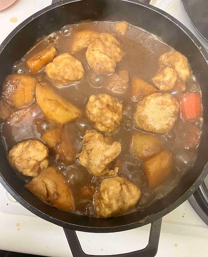 Beef stew and dumplings