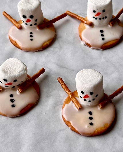 Melted Snowman Cookies 