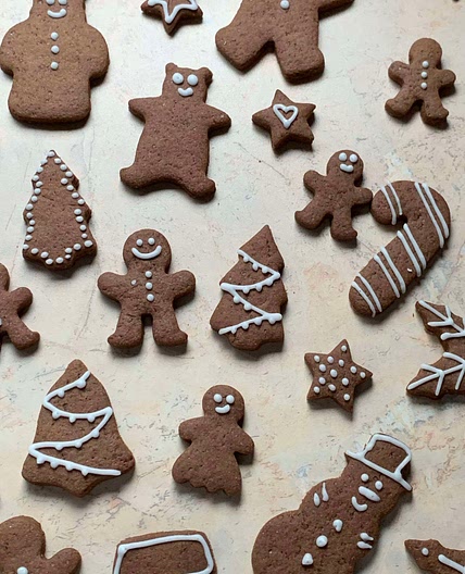 Chocolate sugar cookies ☃️❄️