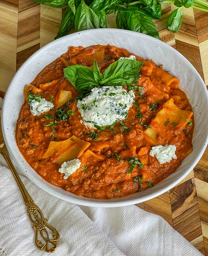 Lasagna soup