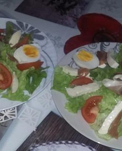 Salade du soir au jambon cru