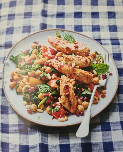 Grilled Harissa Chicken and Chickpea Salad