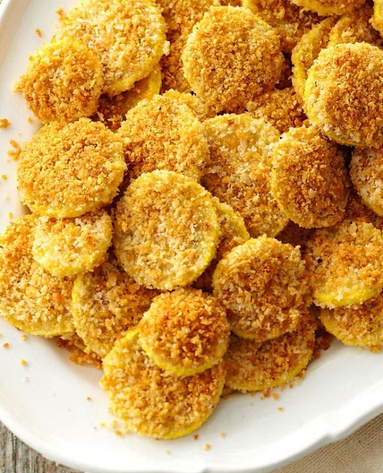 Baked Parmesan Breaded Squash