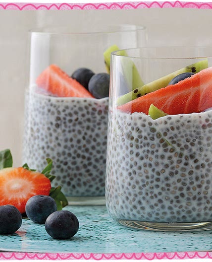 STEP 2 Chia seed and fruit power pots