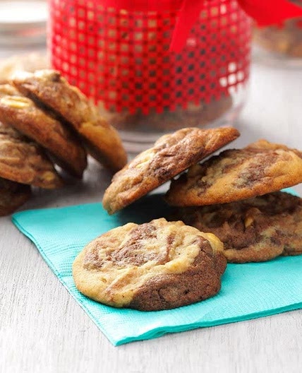 Marbled Chocolate Peanut Cookies