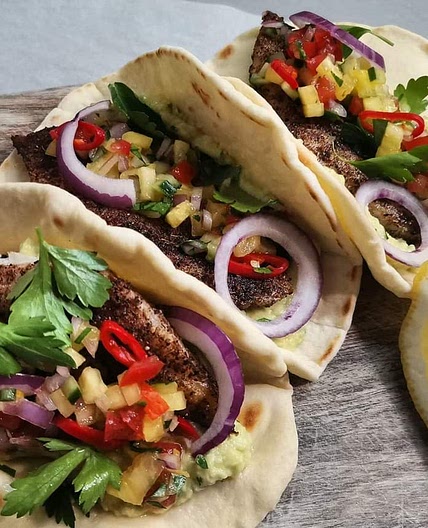 Sea bass tacos