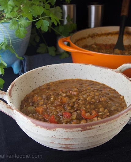 Balkan-Style Lentil Stew Recipe