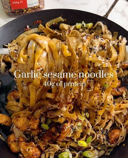 Garlic sesame noodles 