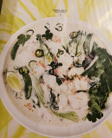 Vihreä limettikalacurry