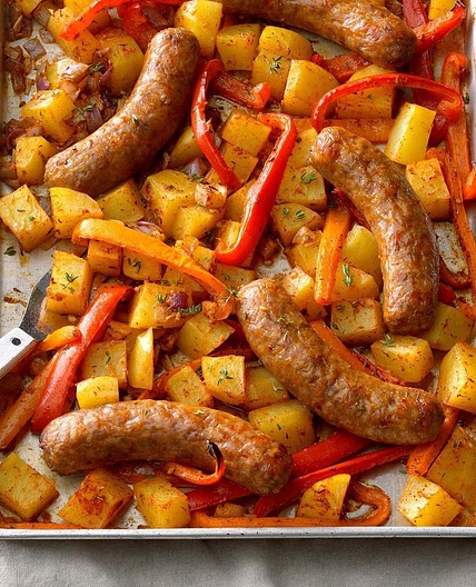 Potato and Pepper Sausage Bake
