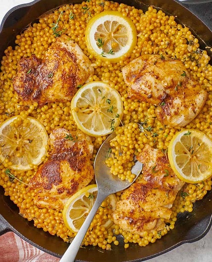 Skillet Chicken with Couscous