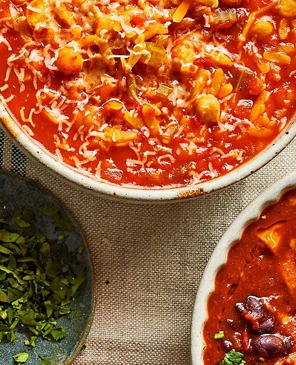 Orzo & chickpea soup