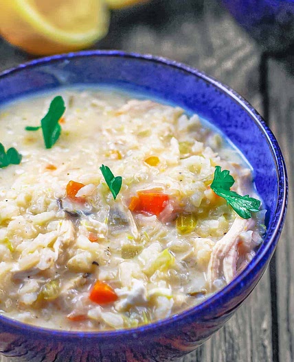 *0278kcal[8.8][10/10]* Greek Avgolemono Soup