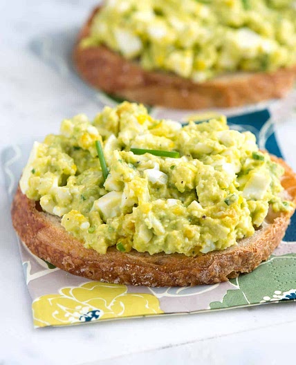 Hard-Boiled Egg and Avocado Salad Sandwich