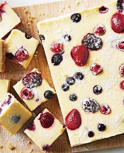Condensed milk cheesecake slice
