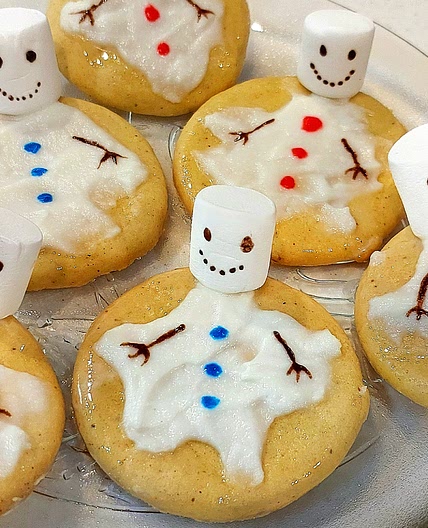 ☃️MELTED SNOWMAN COOKIES
