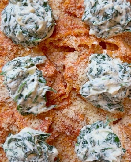 Giada’s Sheet Pan Lasagna (but make it a casserole)