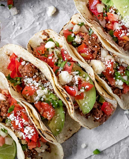 Ground Beef and Vegetable Tacos
