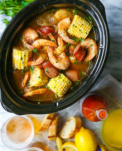 Slow Cooker Shrimp Boil
