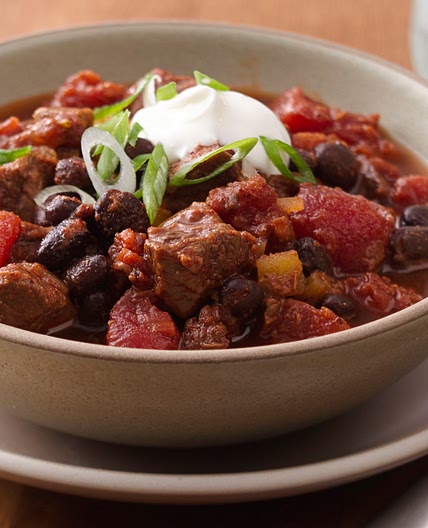 Slow-Cooker Steak and Black Bean Chili
