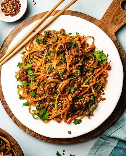 Garlic Chili Oil Tofu Noodles