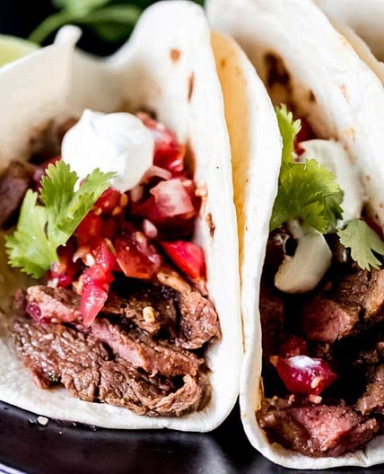Air Fryer Beef Fajita Tacos