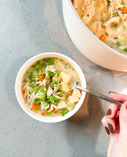 DAIRY-FREE CHICKEN POT PIE SOUP