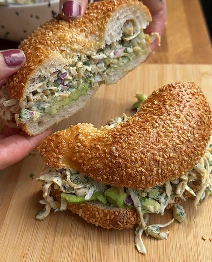 Shredded Tofu Salad Bagel 🥯