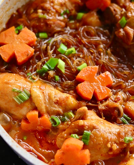 Spicy Korean Chicken Stew (Dakdoritang)