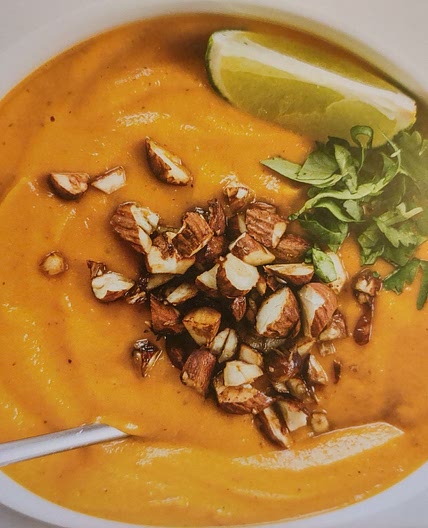 Creamy Thai carrot sweet potato soup