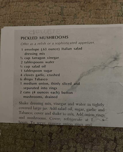 Pickled mushrooms 